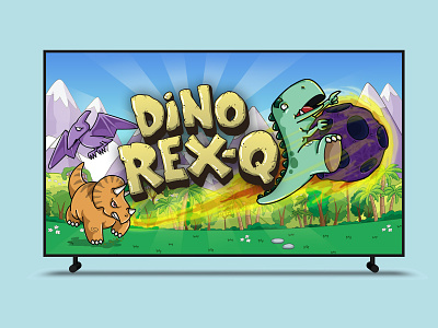 Dino RexQ Game backgrounds game art games illustrations