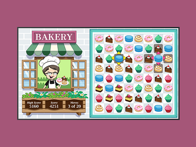 Grandma's Bakery game art game ui games illustrations