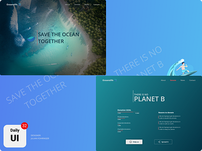 DailyUi 032 || Crowdfunding Campaign crowdfunding dailyui design designer graphic design oceans safetheworld ui uidesign ux uxdesign webdesign