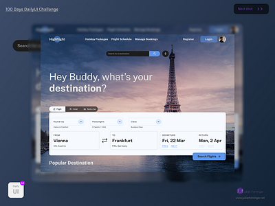 Daily UI 068 challenge dailyui dailyuichallenge design designer flightsearch ui ux website