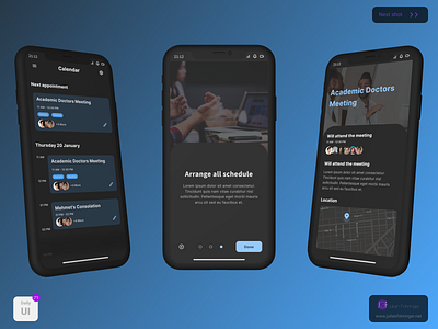Daily UI 071 app challenge dailyui dailyuichallenge design designer graphic design meetingschedule ui ux