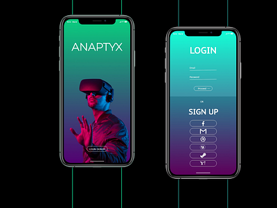 VR App Login Design - design figma graphic design logo prototypying ui ux