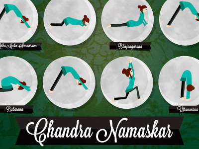 Chandra Namaskar By Diana Urquiza On Dribbble