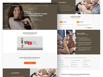 Certapet Home page animal design home page ui ux web