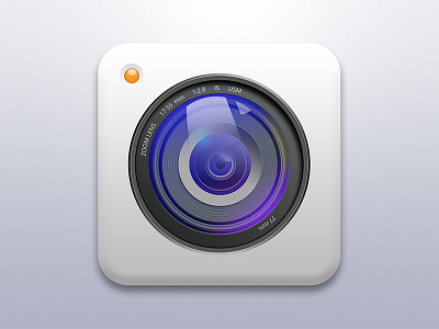 DSLR Camera Icon - Daily UI #005 camera clean daily dslr icon lens photo simple skeuomorphism ui