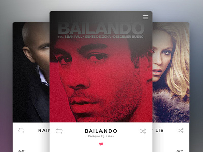 Music Player - Daily UI #009 app card design mobile music music player photoshop ui widget