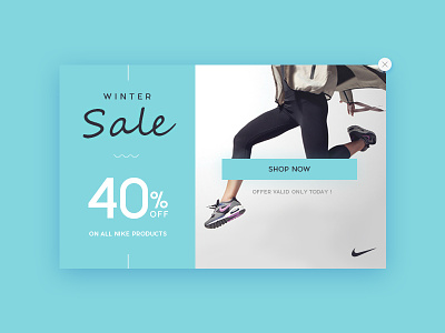 Pop-Up / Overlay - Daily UI #016 card fashion lightbox nike off overlay popup product sale ui