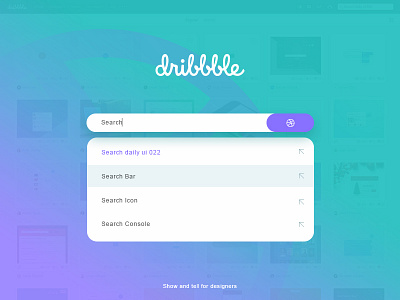 Search - UI for Dribbble #dailyui #022