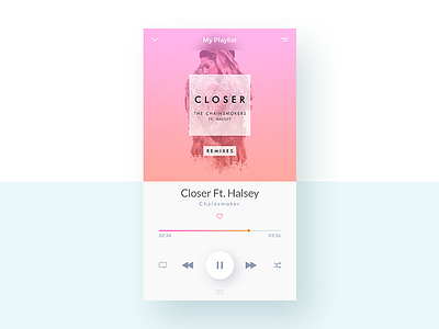 Music Player app app concept illustrator mobile music player