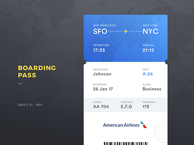 Boarding Pass Daily UI 24 airlines android app boarding pass dailyui flight mobile sketch ticket