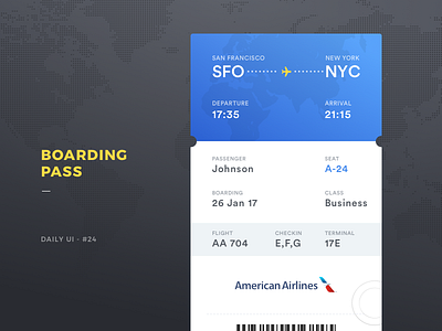 Boarding Pass Daily UI