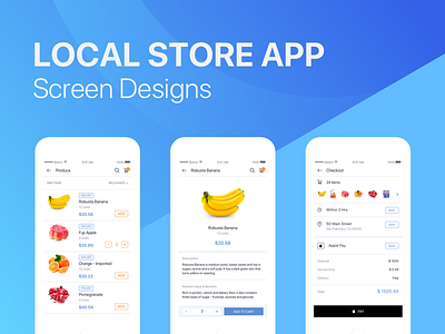 Local store app design android app ios iphone local phone sketch store