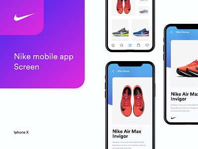 Nike mobile app screen_iphone X app brand design ecommerce ios iphone mobile nike shoe sketch x