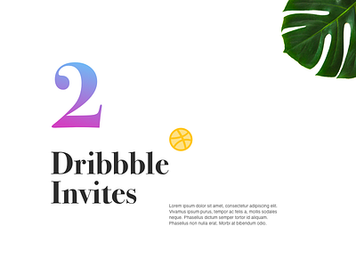 2 Dribbble Invites dribbble giveaway invitation invite invites players