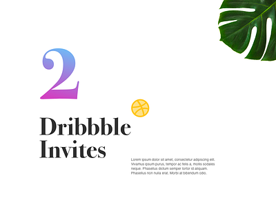 2 Dribbble Invites