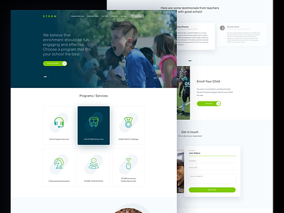 Homepage design for STORM