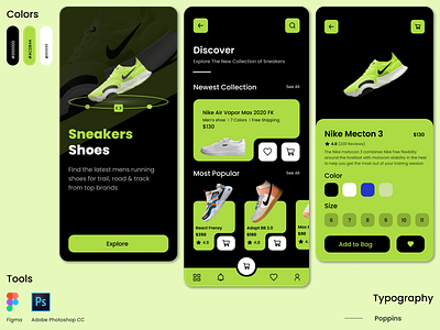 E-Commerce Mobile App UI 3d app branding concept design e commerce interface mobile app shoes shopping app store typography ui ux
