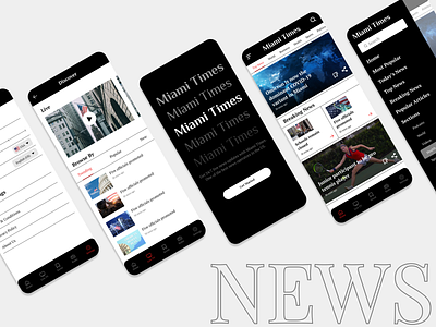 News App UI 3d app branding concept design formal interface minimal news news app simple ui