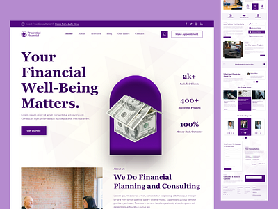 Financial Consultancy Landing Page V1 3d app branding concept design financial financial consultancy illustration interface logo ui vector website