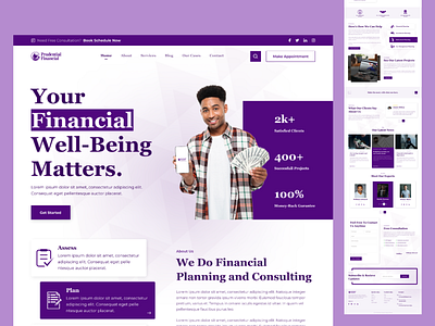 Financial Consultancy Landing Page V2 3d app branding concept design financial financial consultancy illustration interface ui ux website