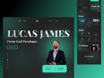 Portfolio Website Landing Page 3d app branding concept design illustration interface logo portfolio ui ux vector website