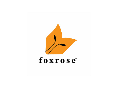 Fox + Rose Logo branding clean design design illustration logo minimal design