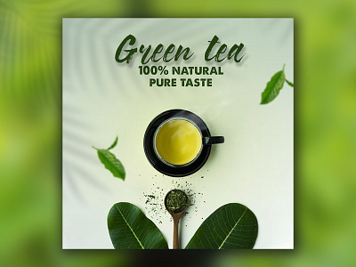 Instagram Green Tea Post Design