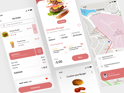 Burger Delivery App app delivery app design graphic design mobile mobile app ui ui design