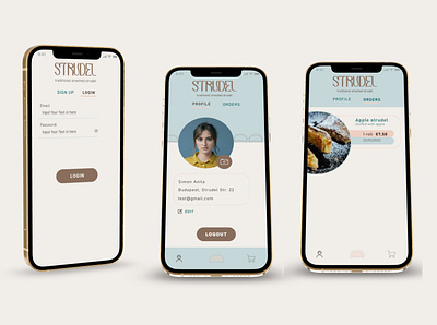 STRudel Food Delivery App case study graphic design ui ux