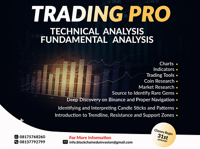 Trading Pro Course Outline advertisement blockchain branding graphic design