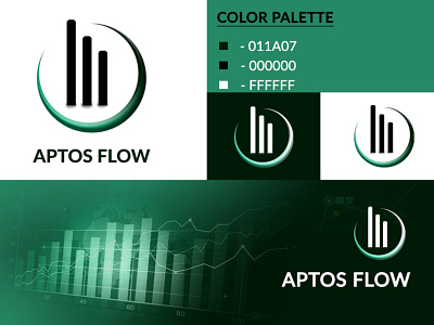 APTOS FLOW blockchain branding graphic design logo