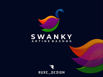 Swan logo | SWANKY animation graphic design vector