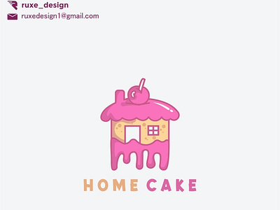 Home and cake logo concept
