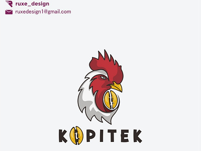 coffe and chicken logo concept (kopitek)