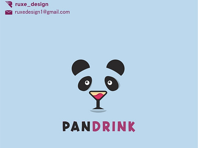 Panda drink logo concept