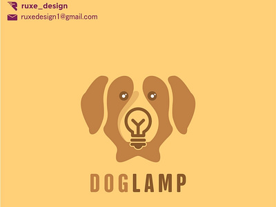 DOGLAMP (dog and lamp logo concept)