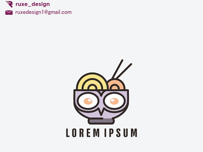 Ramen owl logo concept 3d america animation bowl branding design graphic design illustration logo mie motion graphics owl ramen ui usa vector