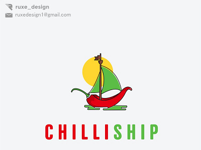 Chilli ship logo concept 3d america animation apparel branding chilli clothing design graphic design illustration logo motion graphics ocean sea ship ui usa vector