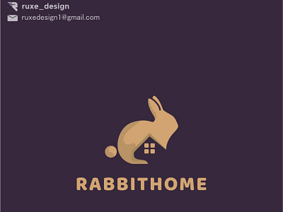 Rabbit home logo concept