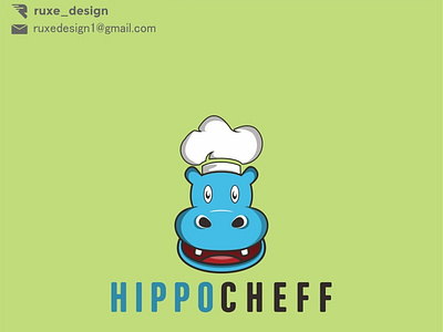 Hippo chef logo concept