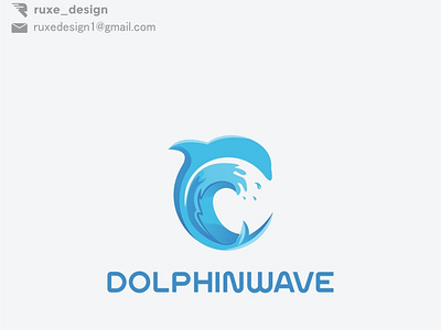 Dolphin wave logo concept