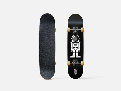 Let's go to the moon blackandwhite design graphic design illustration mockup skateboard vector