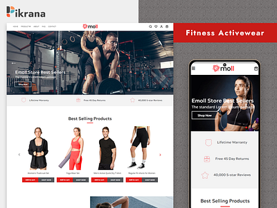 Emoll - Fitness Activewear Shopify Store Theme