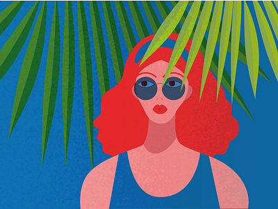 Tropical Summer fashion illustration people tropical