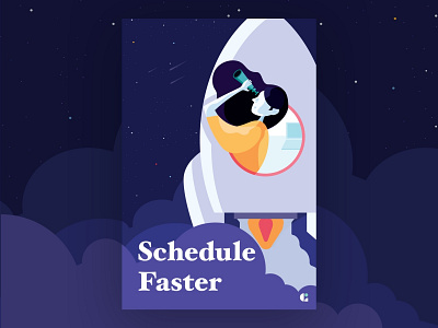 Schedule Faster branding goodtime goodtime design goodtime.io illustration office branding poster recruiting sophia bai