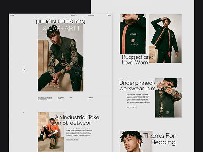 End. Digital Editorial - Collection Page clean design digital editorial editorial fashion fashion website layout minimalism typography ui user experience user interface ux web web design website