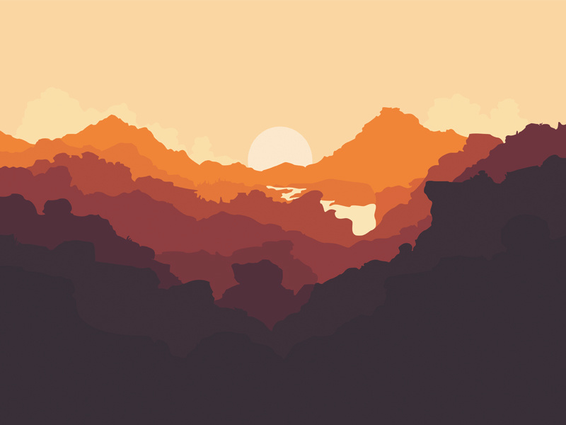 Close Colour illustration firewatch olly moss close colour illustration
