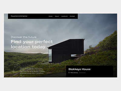 Stokkøya House - Header architect architecture art direction design ui user experience user interface user-experience user-interface ux website
