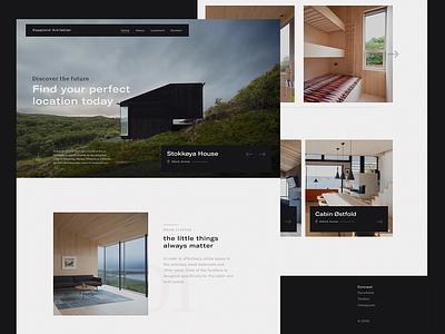 Stokkøya House - Home Page architect architecture architecture website house layout photography travel typography ui ux web design website