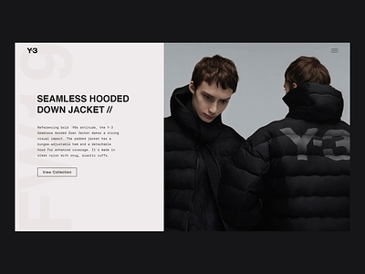Y-3 Collection - Animation adidas after effects animation clothing fashion fashion website grid grid animation interaction layout typography ui ux web design website y3